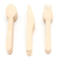 Disposable birch wooden cutlery forks knives spoon